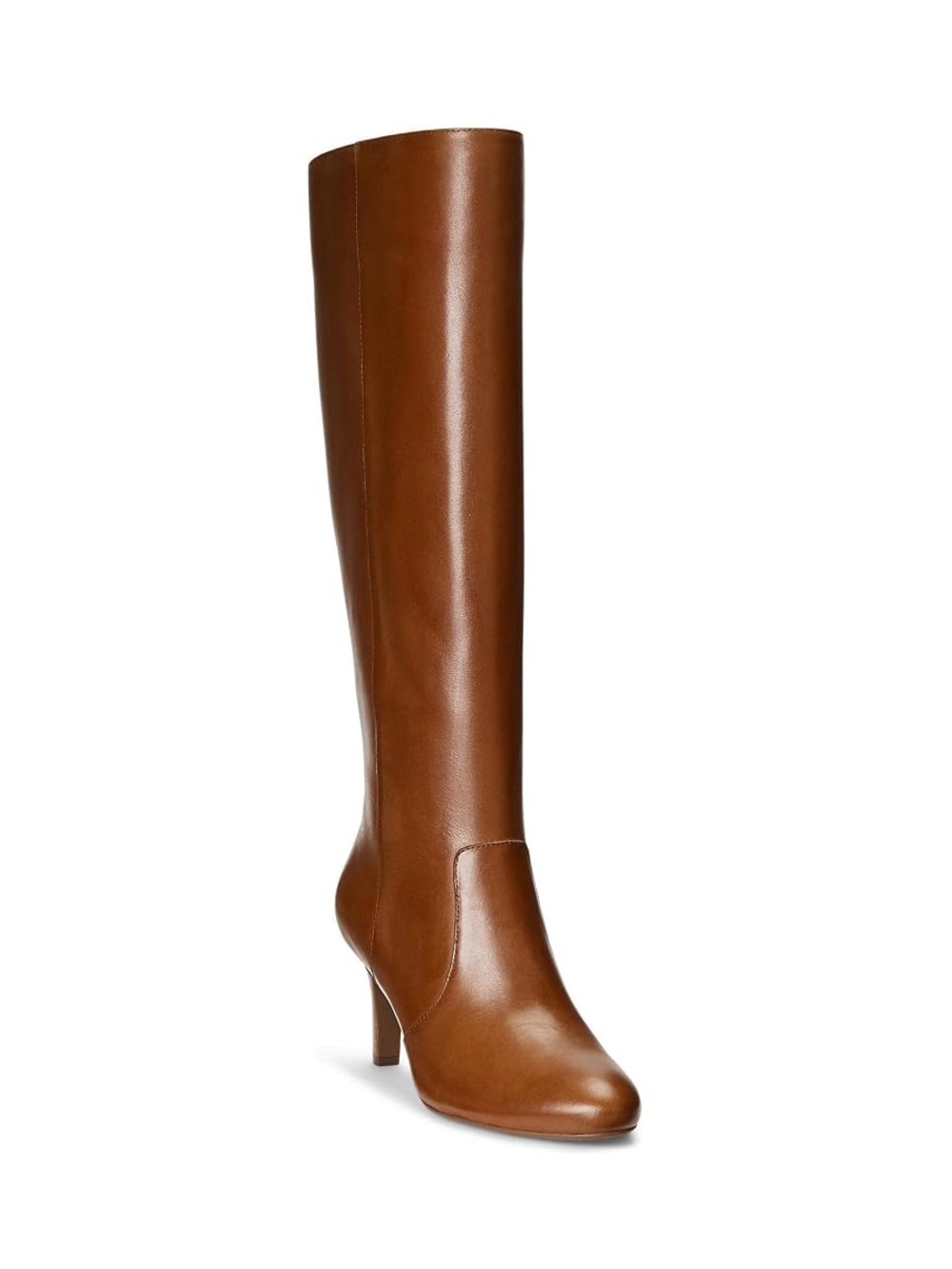 Lauren Ralph Lauren Womens Caelynn Leather Knee-High Boots Tan size 9 (B,M)
